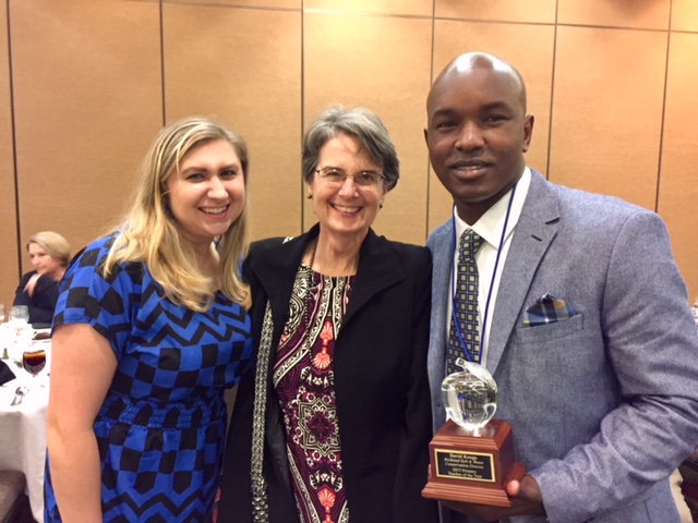 Conservation Teacher of the Year David Kenga (right)