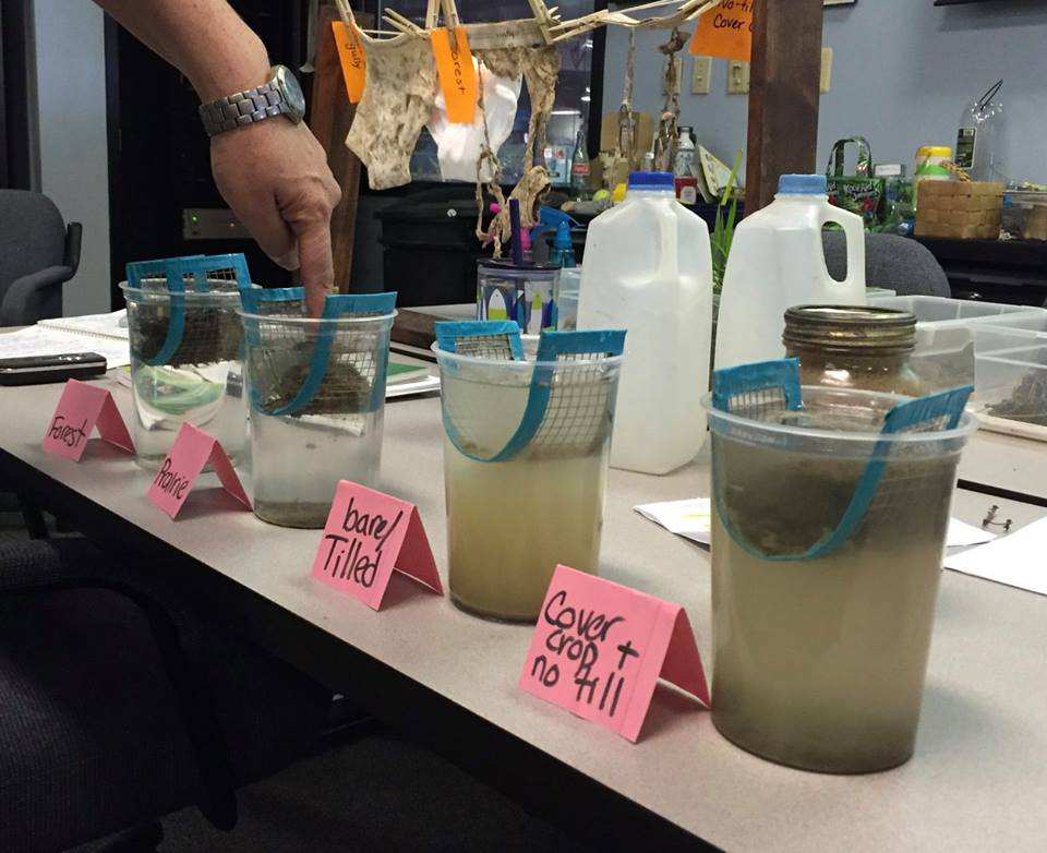 The soil slake test demonstrates the importance of soil structure