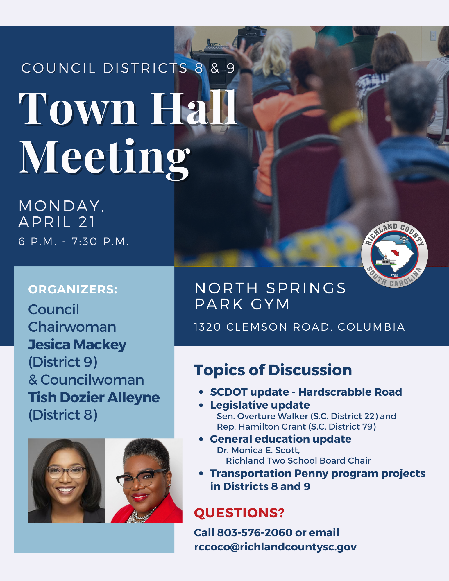 Town Hall Meeting - Districts 8 and 9 - April 21, 2025 Town Hall Meeting - Districts 8 and 9 - April 21, 2025