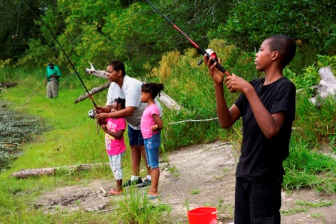 Family fishing