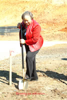 Councilwoman Joyce Dickerson breaking ground