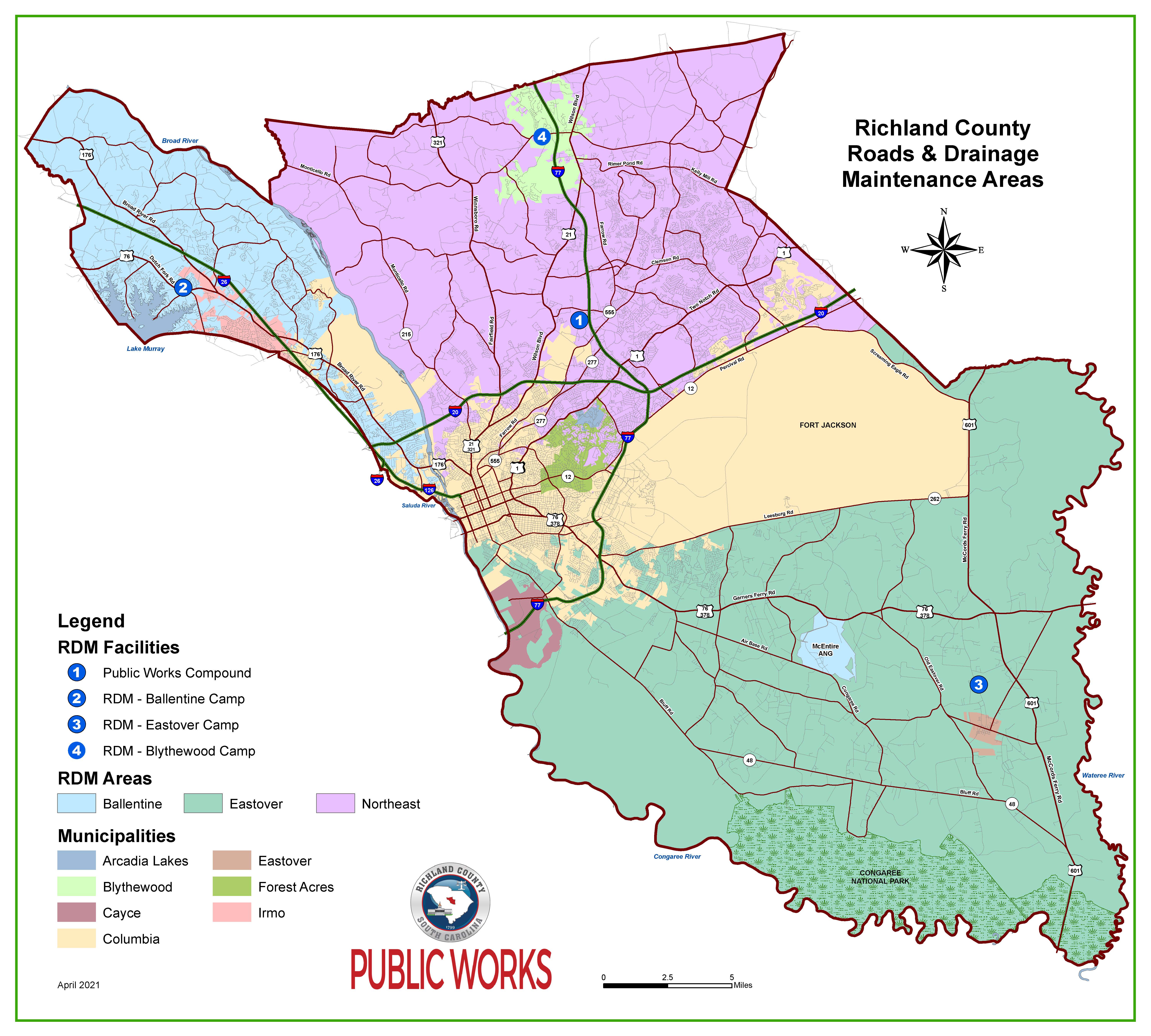 Richland County Sc Gis Map Richland County > Government > Departments > Public Works > Roads &  Drainage Maintenance